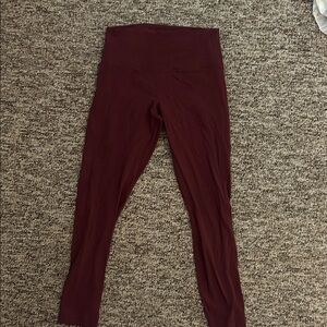 lululemon athletica High-Rise Maroon/Plum Leggings